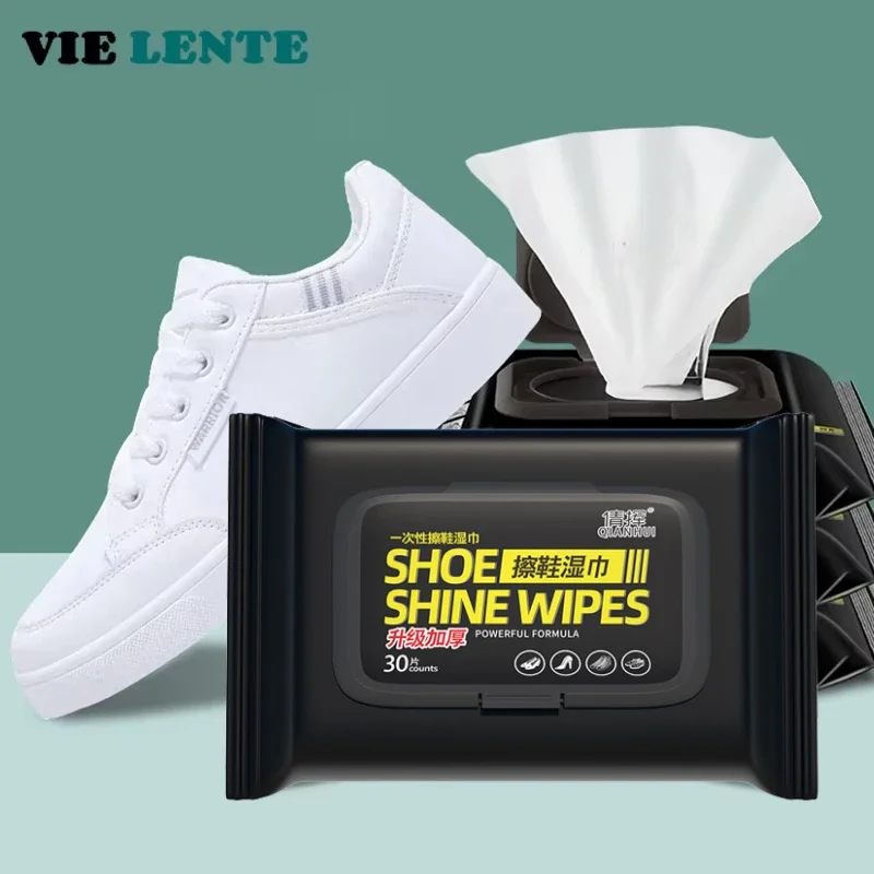 Sneaker Cleaner - 12-60Pcs Disposable Shoes Clean Wipes Portable