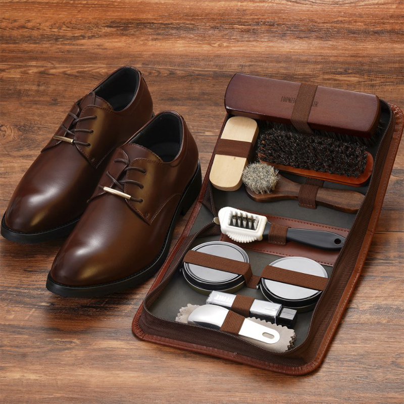 Sneaker Care Kit - HorseHair Shoe Brush Set Leather Care