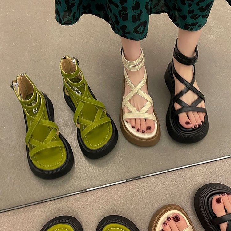 Insole Memory Foam - Evening Breeze Cross Strap Platform Sandals