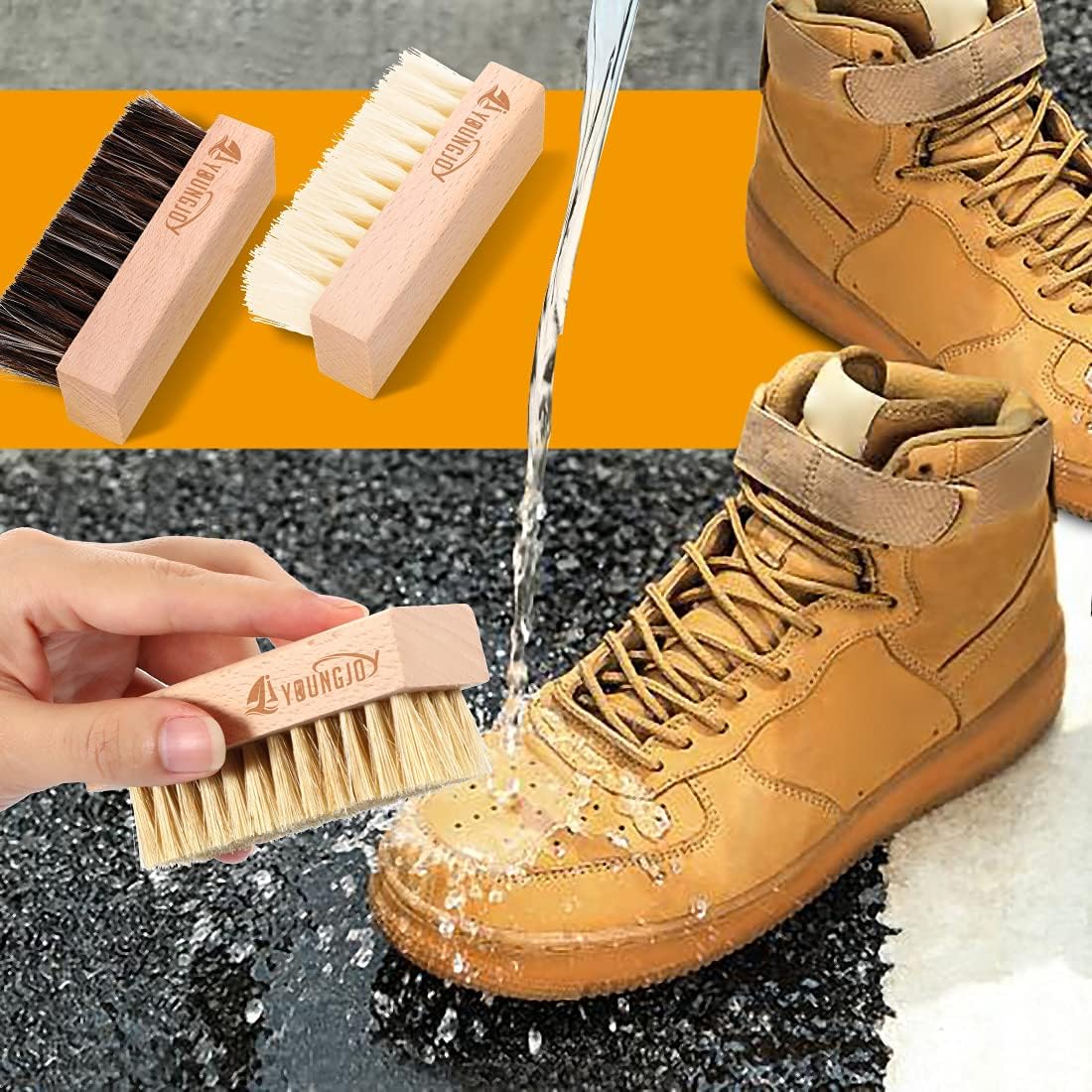 YoungJoy 3 Pieces Dual Sided S - Sneaker Cleaner review and price