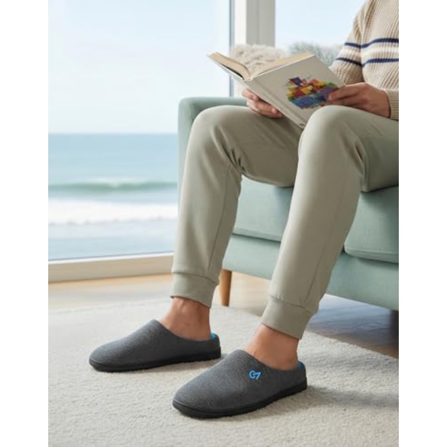 Men's Two-Tone House Slippers  - Insole Memory Foam review and price